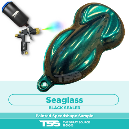 Seaglass Painted Sample (Black Ground Coat)