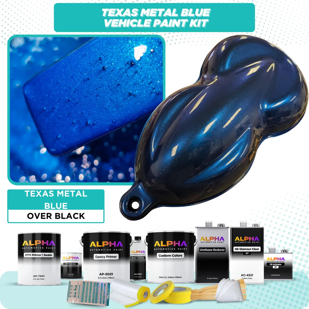 Texas Metal Blue Vehicle Paint Kit