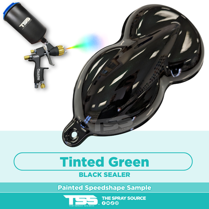 Tinted Green Painted Sample (Black Ground Coat)