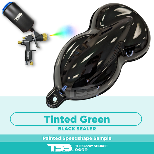Tinted Green Painted Sample (Black Ground Coat)