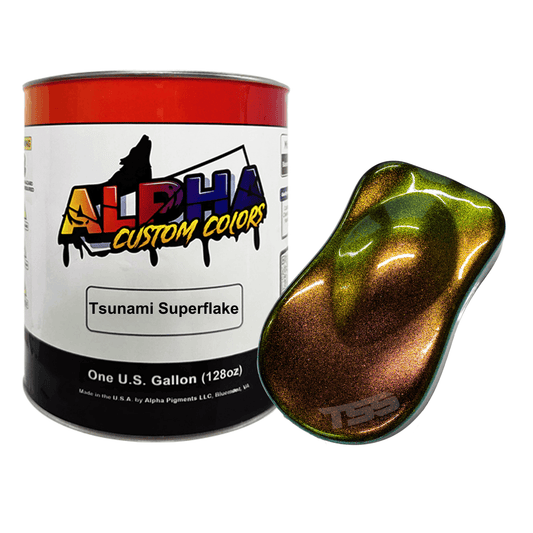 Tsunami Superflake Paint Basecoat Midcoat - The Spray Source - Alpha Pigments