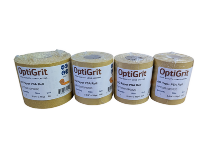OptiGrit PSA Roll Sandpaper - 220 Grit Aluminum Oxide 2-3/4" x 10 yards