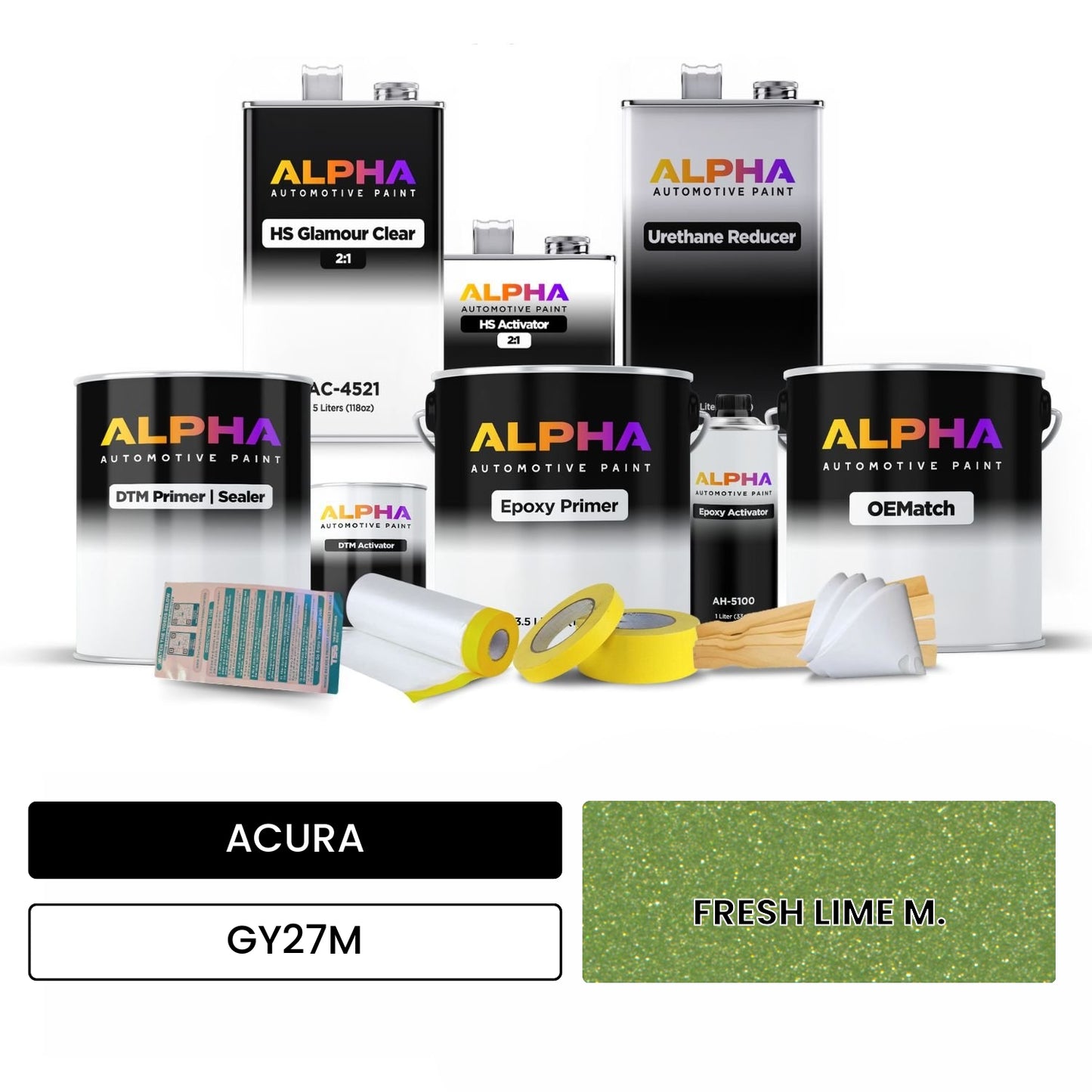 ACURA FRESH LIME M. GY27M OEMatch Vehicle Paint Kit