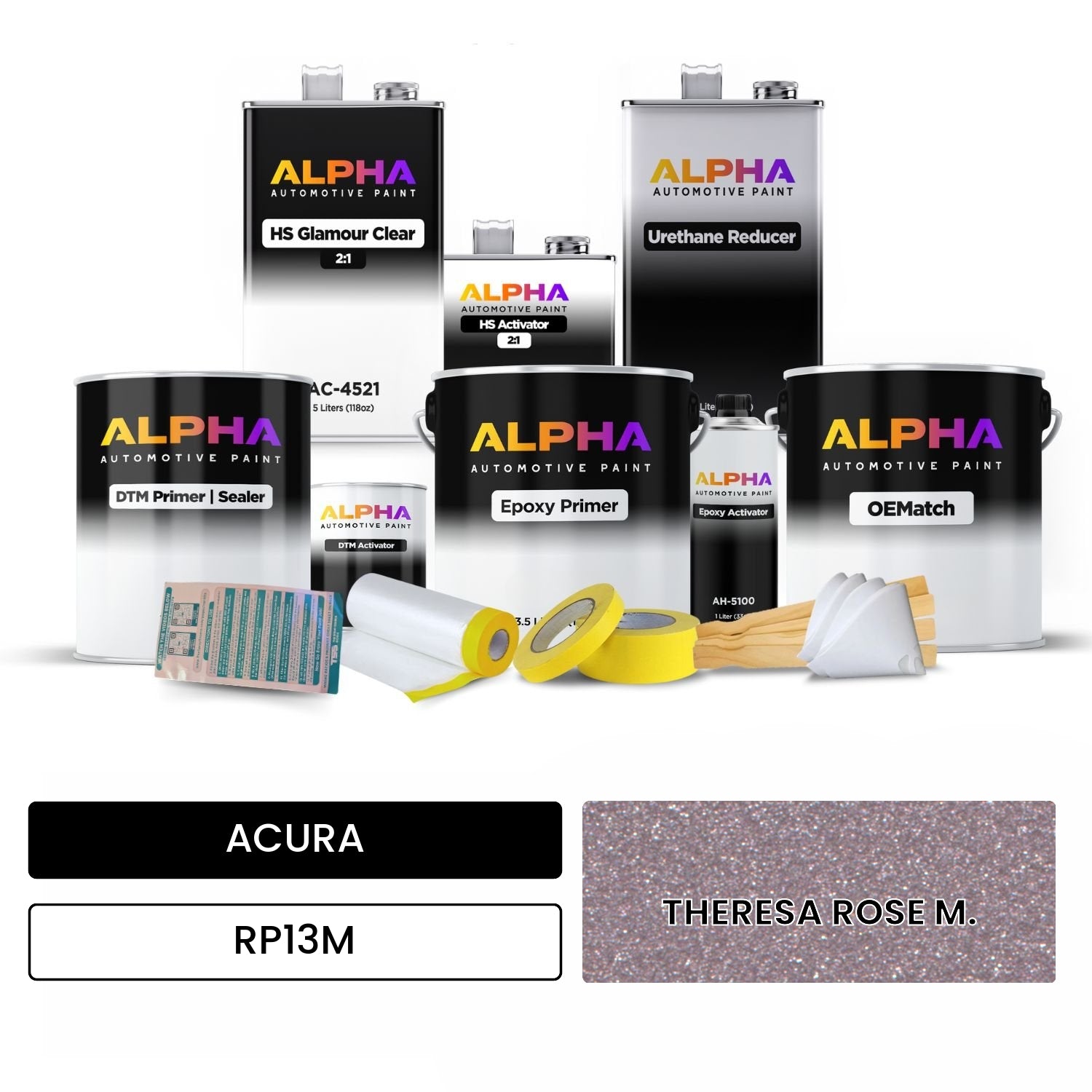 ACURA THERESA ROSE M. RP13M OEMatch Vehicle Paint Kit