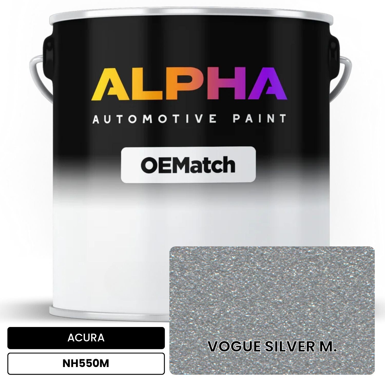 ACURA VOGUE SILVER M. NH550M OEMatch Basecoat