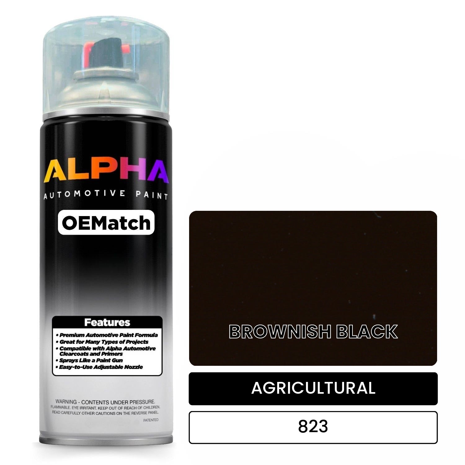 AGRICULTURAL BROWNISH BLACK 823 OEMatch Spraycan