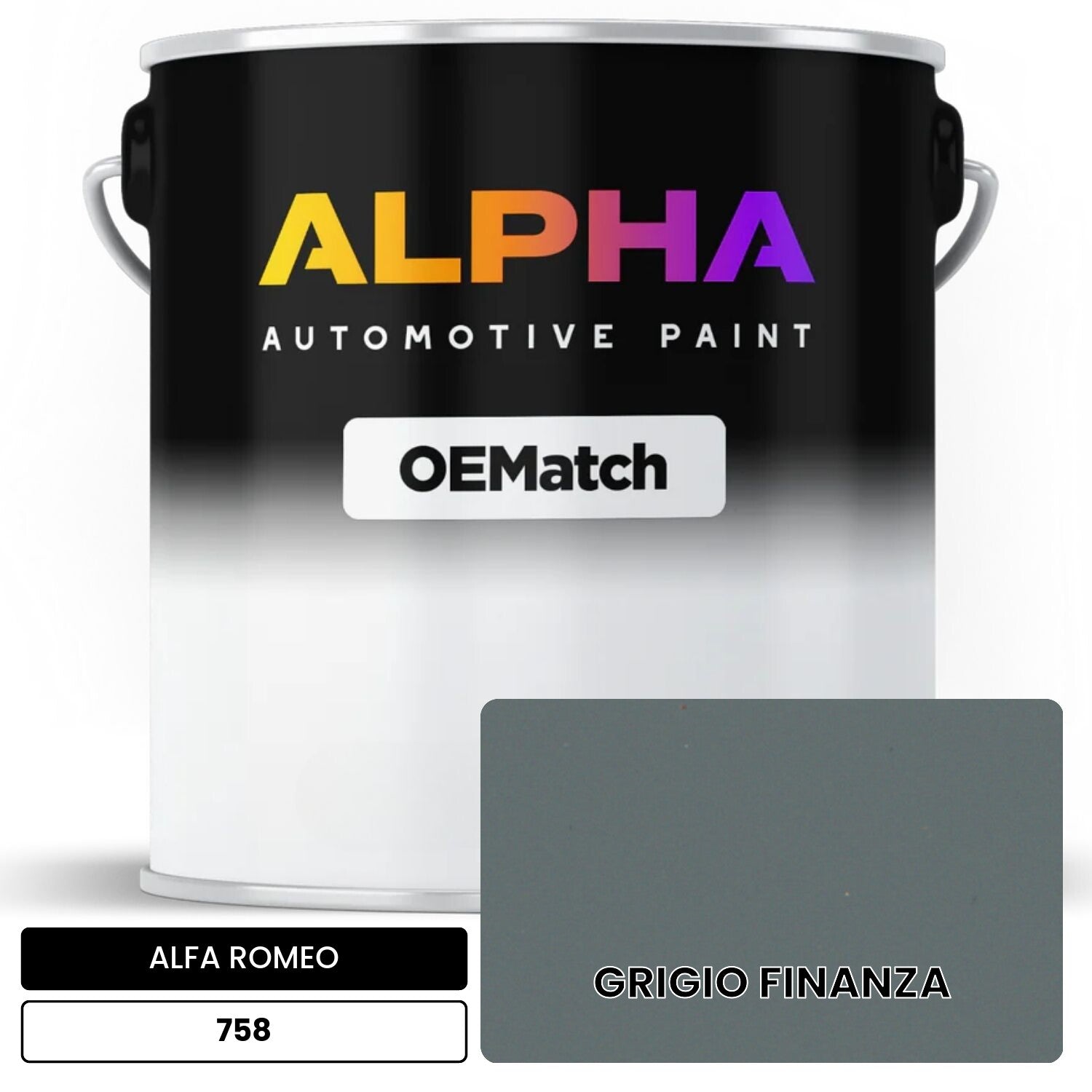 ALFA ROMEO GRIGIO FINANZA 758 OEMatch Basecoat