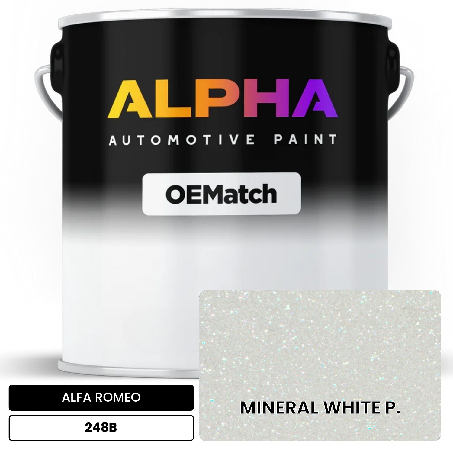 ALFA ROMEO MINERAL WHITE P. 248B OEMatch Basecoat