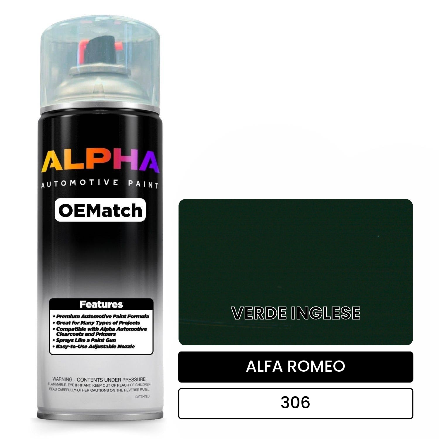 ALFA ROMEO VERDE INGLESE 306 OEMatch Spraycan