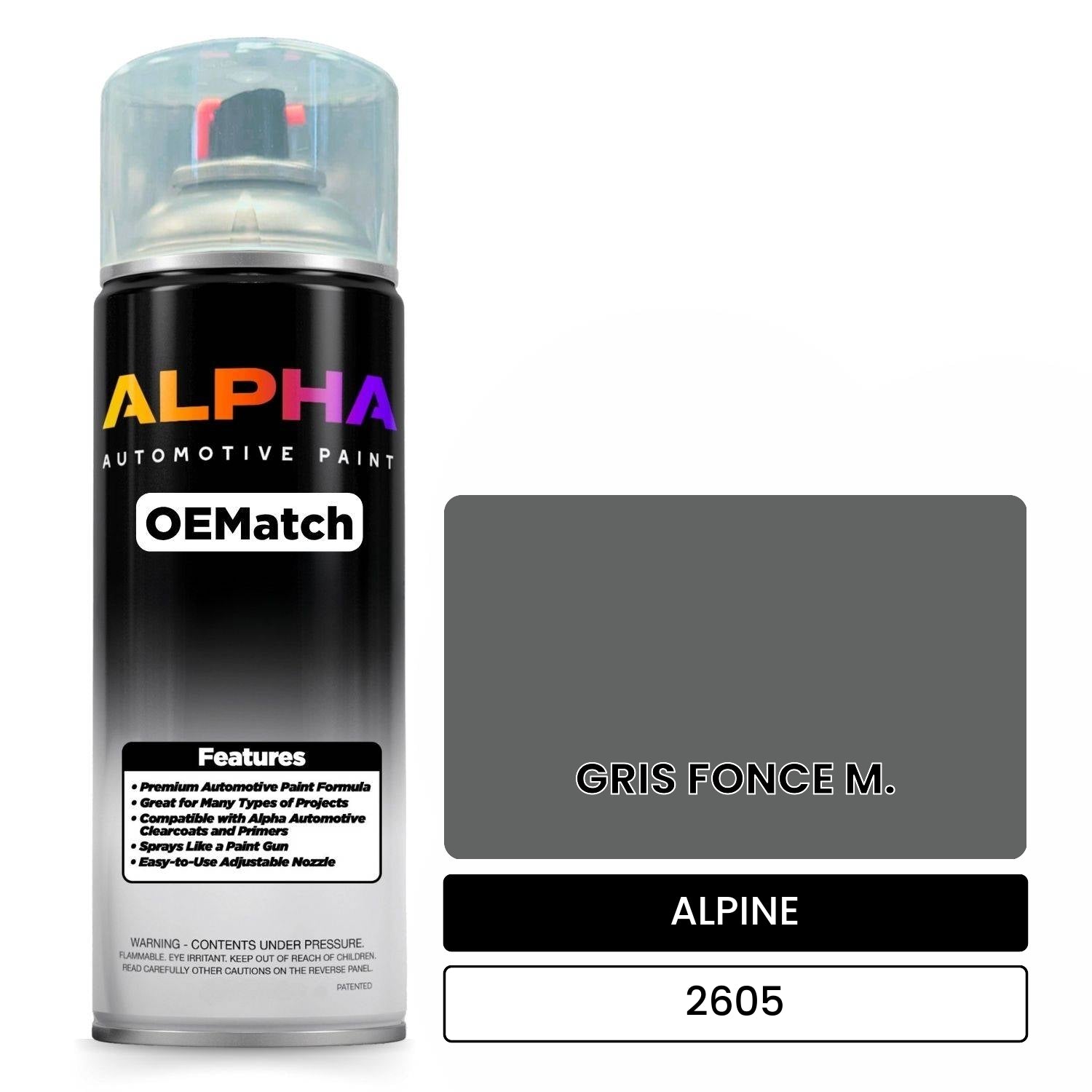 ALPINE GRIS FONCE M. 2605 OEMatch Spraycan