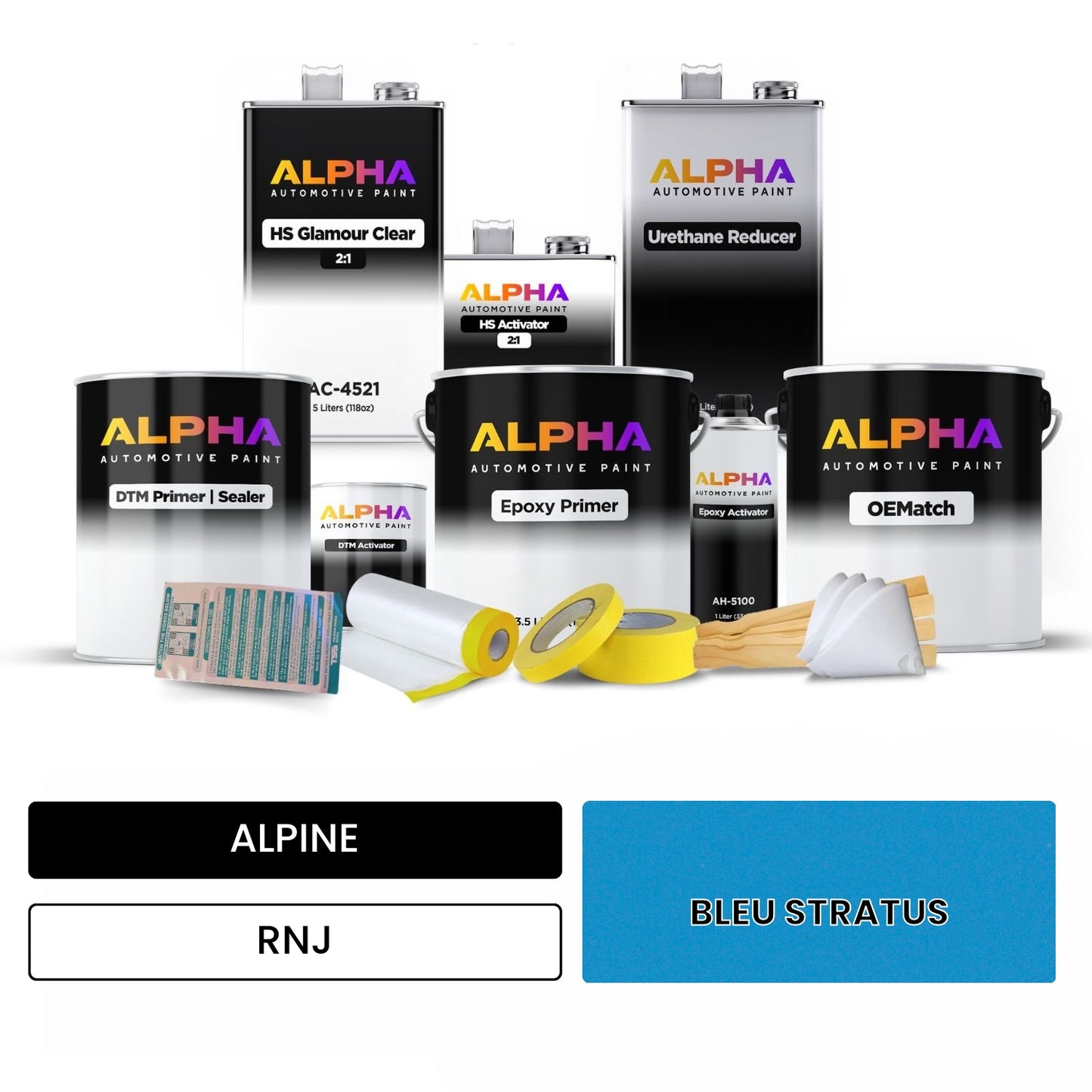 ALPINE BLEU STRATUS RNJ OEMatch Vehicle Paint Kit