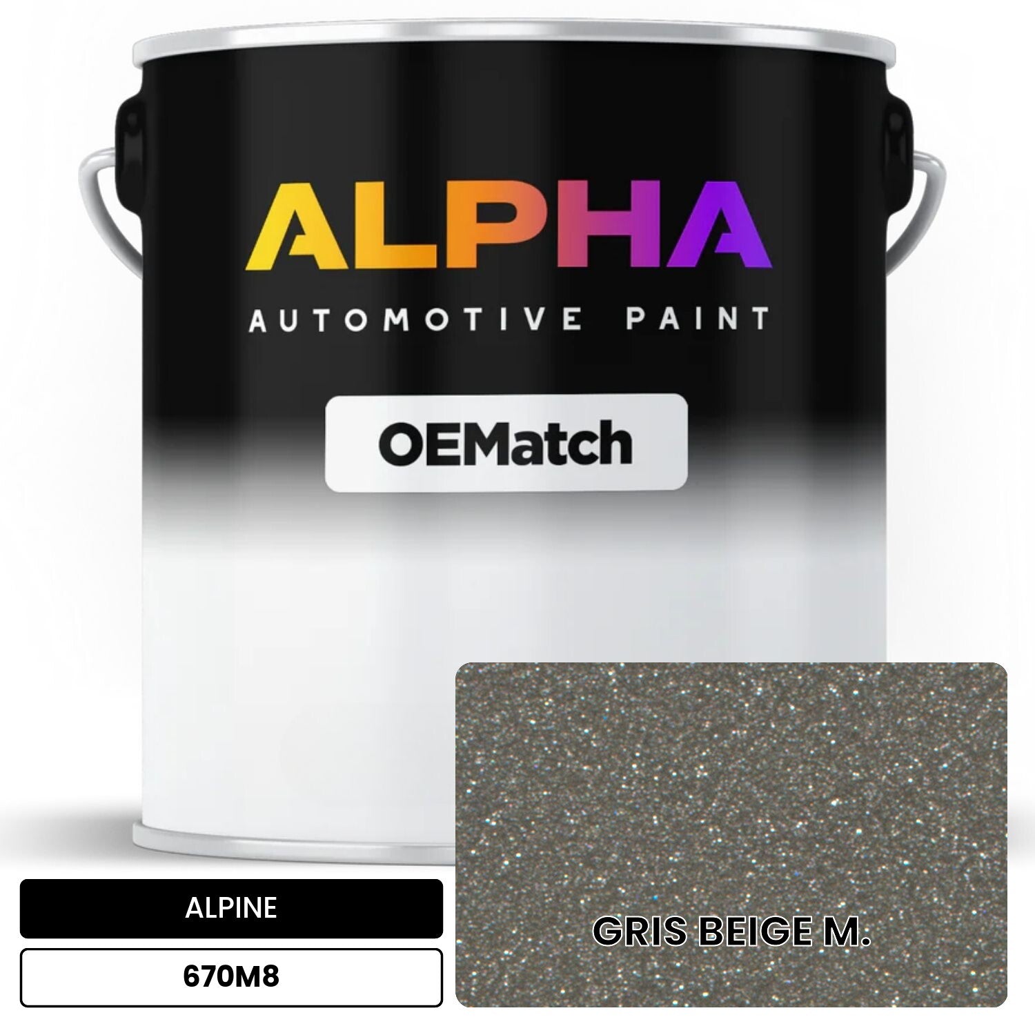ALPINE GRIS BEIGE M. 670M8 OEMatch Basecoat