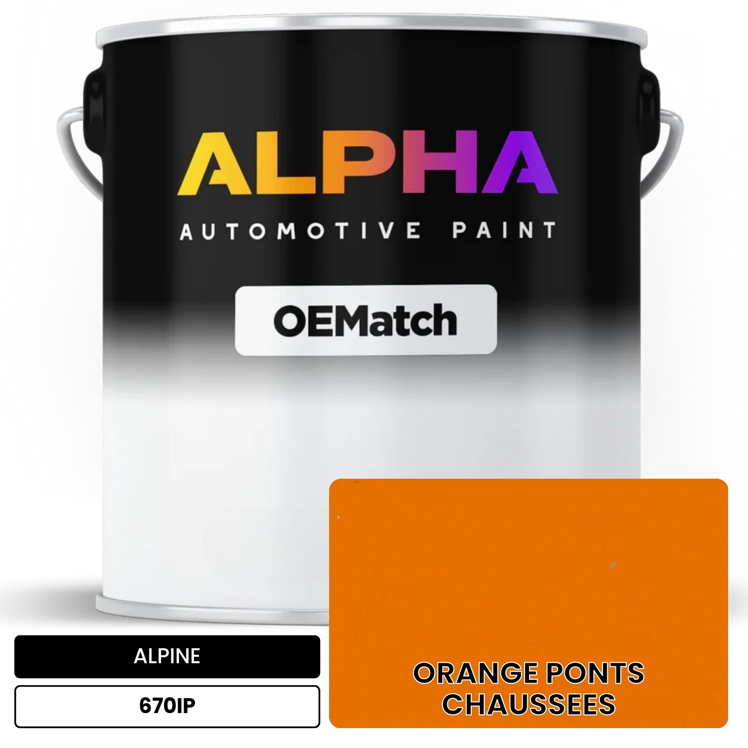 ALPINE ORANGE PONTS CHAUSSEES 670IP OEMatch Basecoat