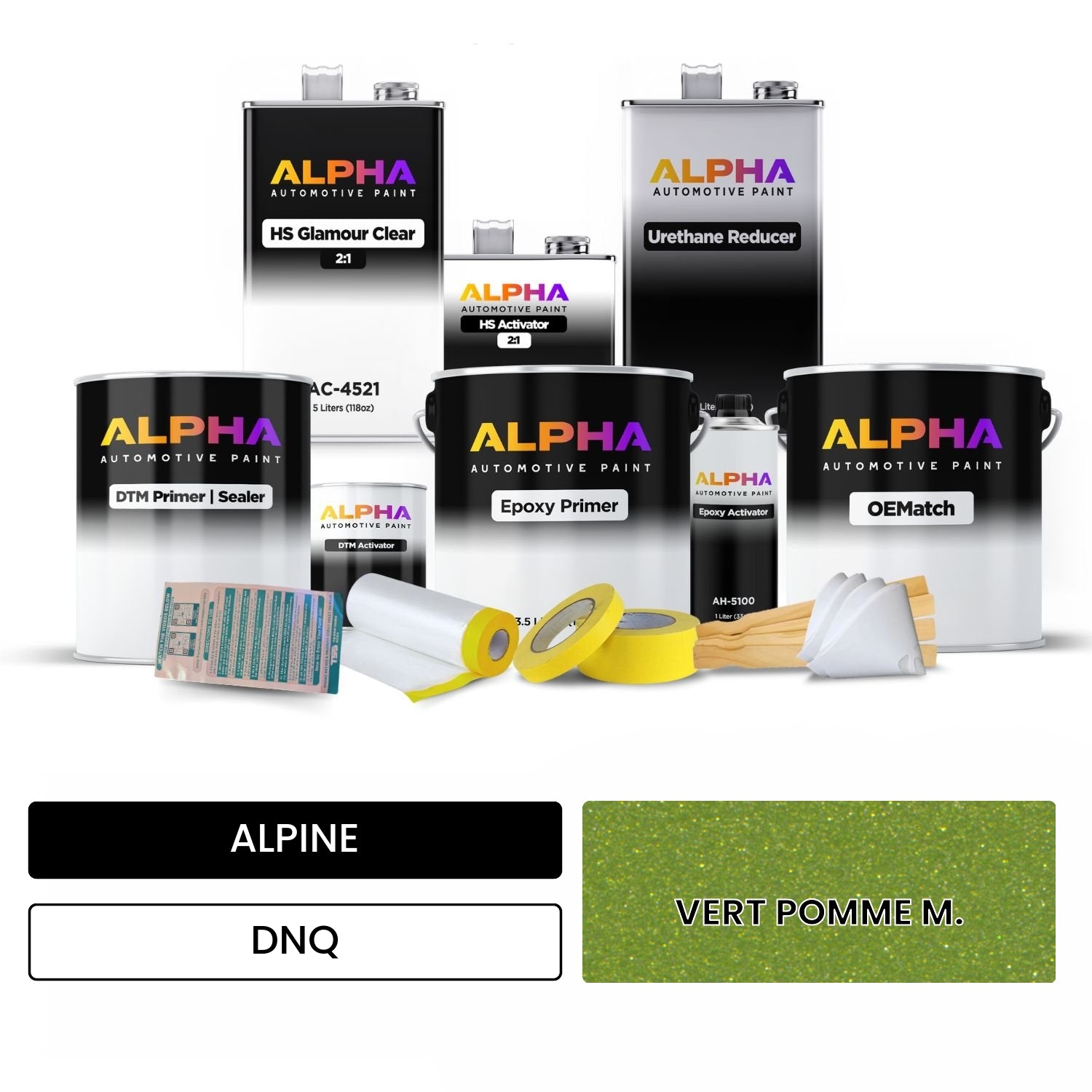 ALPINE VERT POMME M. DNQ OEMatch Vehicle Paint Kit