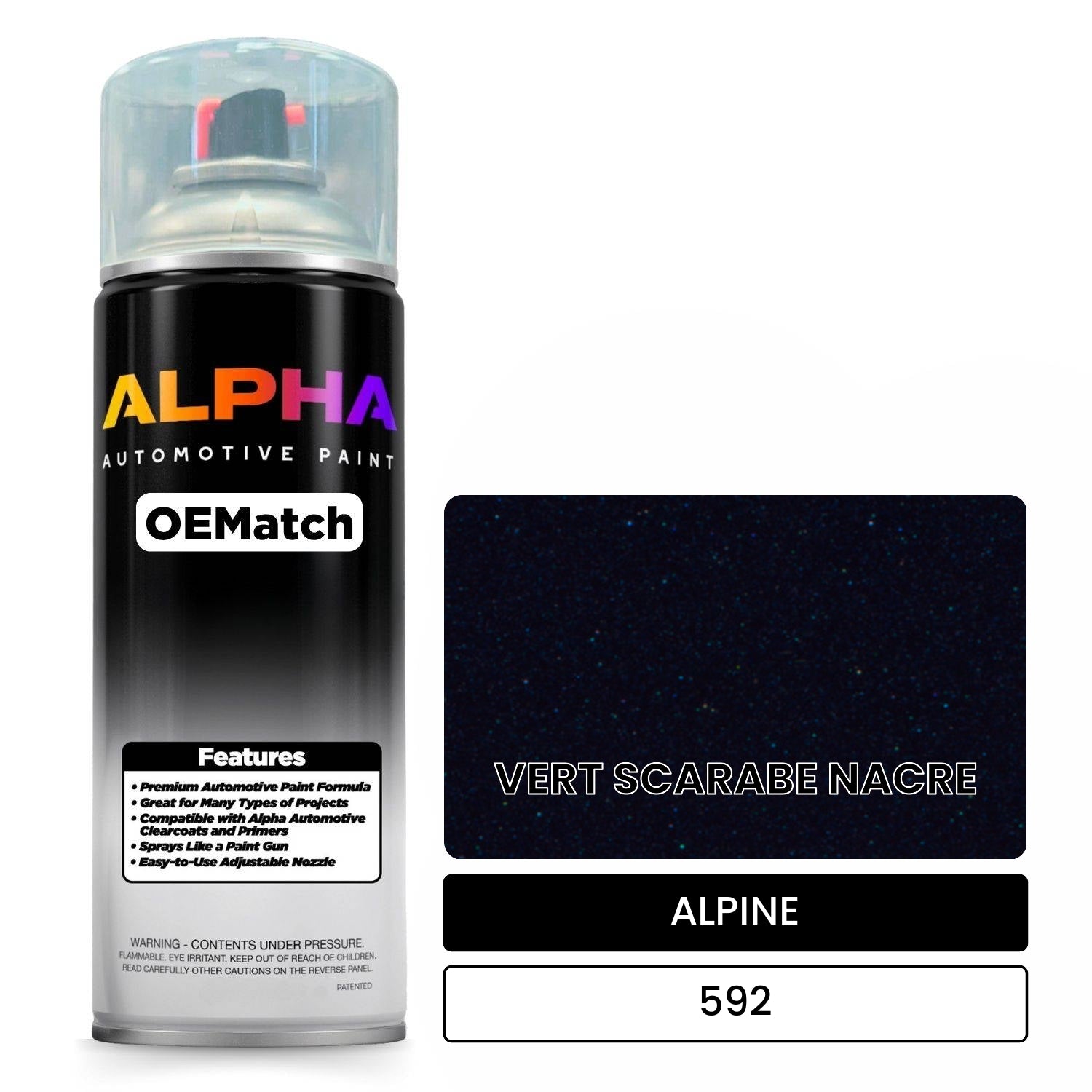 ALPINE VERT SCARABE NACRE 592 OEMatch Spraycan