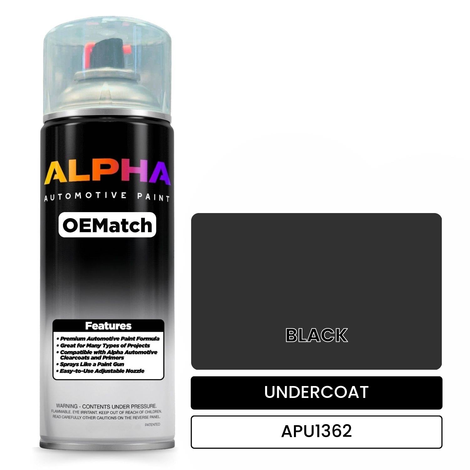 UNDERCOAT BLACK APU1362 OEMatch Spraycan
