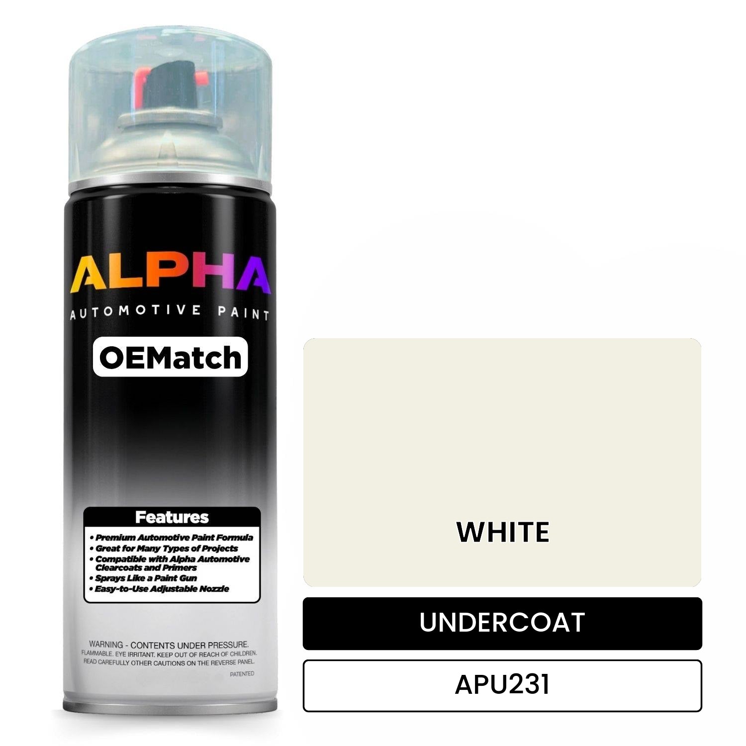 UNDERCOAT WHITE APU231 OEMatch Spraycan