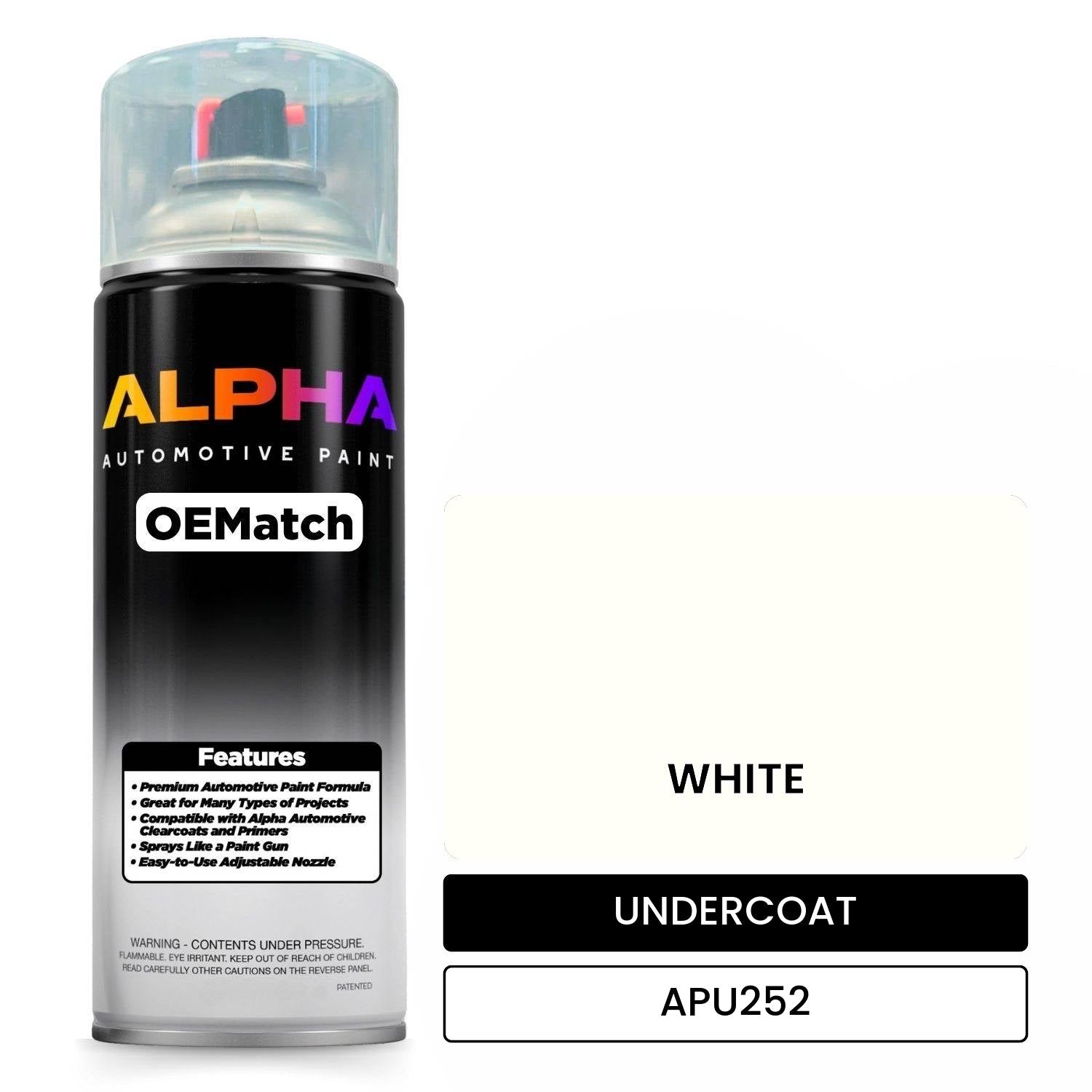 UNDERCOAT WHITE APU252 OEMatch Spraycan