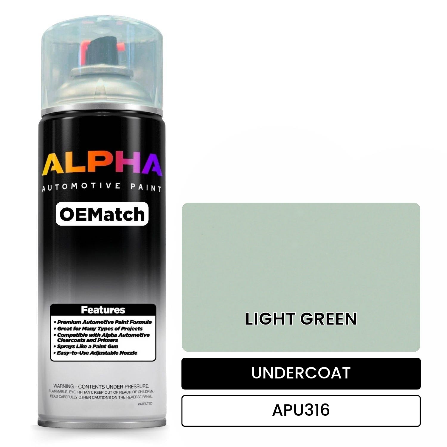 UNDERCOAT LIGHT GREEN APU316 OEMatch Spraycan