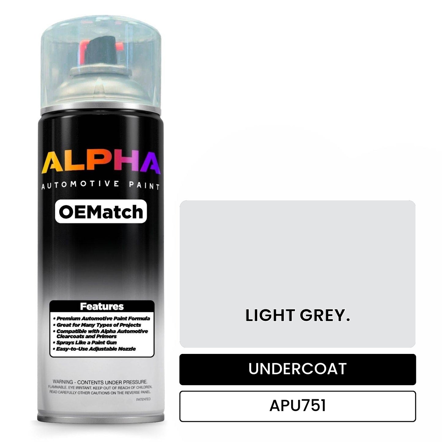 UNDERCOAT LIGHT GREY. APU751 OEMatch Spraycan