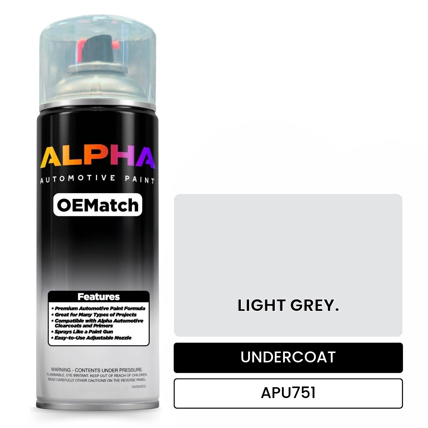 UNDERCOAT LIGHT GREY. APU751 OEMatch Spraycan