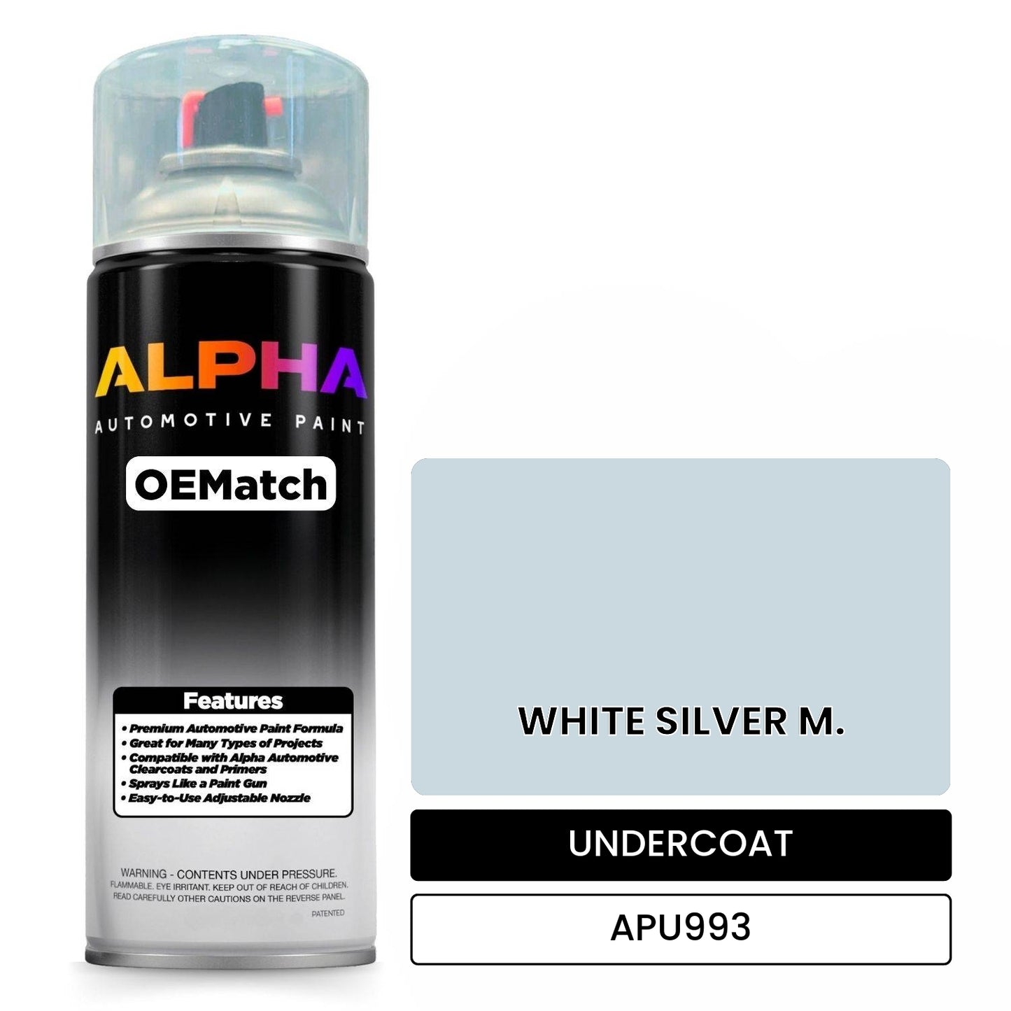 UNDERCOAT WHITE SILVER M. APU993 OEMatch Spraycan