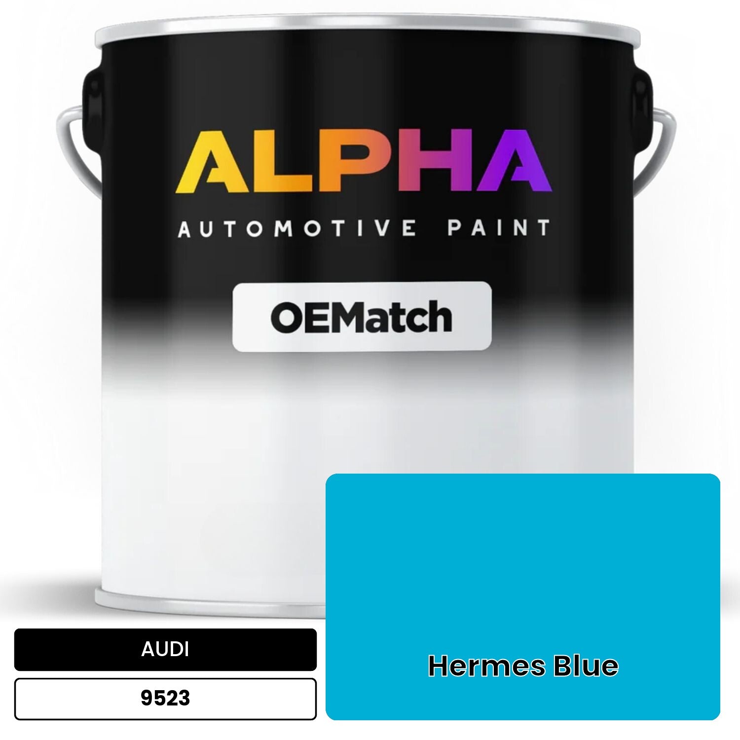 AUDI Hermes Blue 9523 OEMatch Basecoat