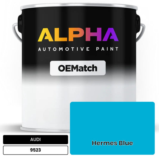 AUDI Hermes Blue 9523 OEMatch Basecoat
