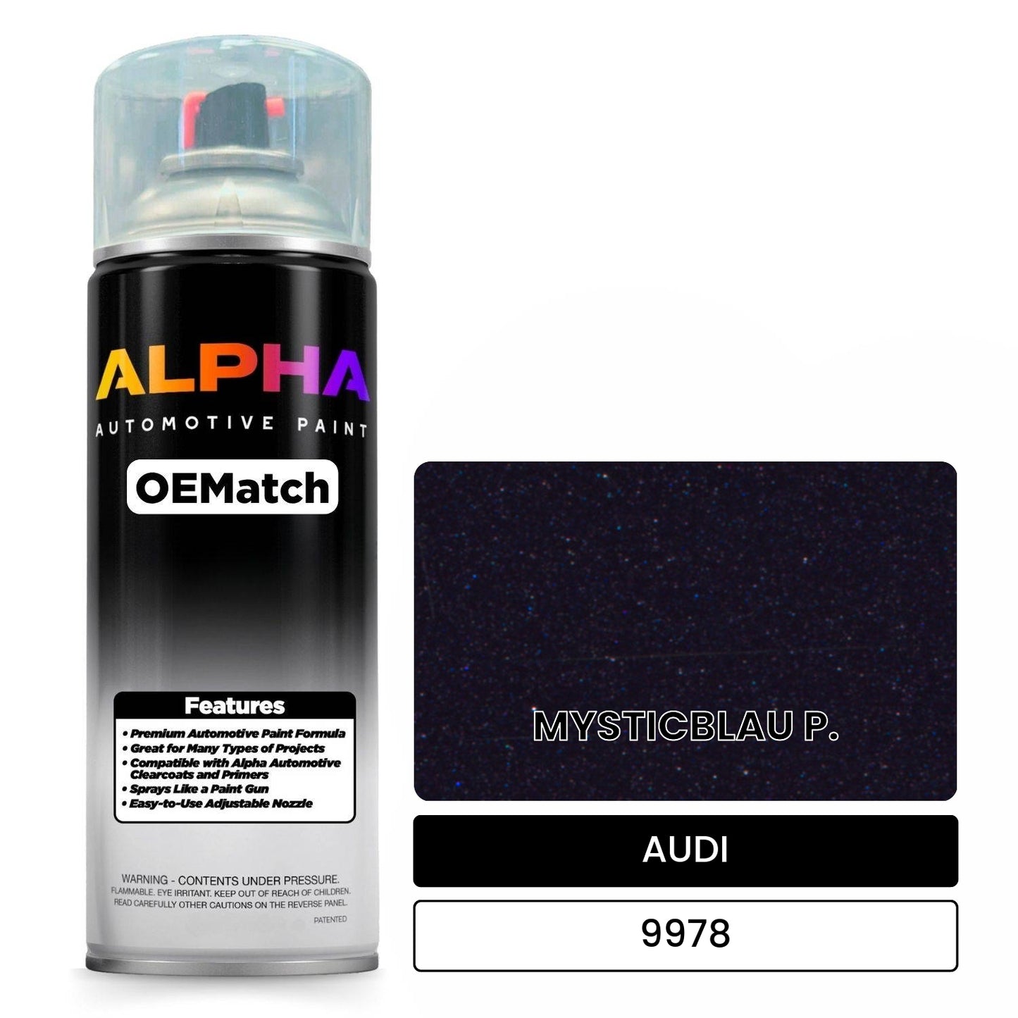 AUDI Mystic Blue Metallic 9978 OEMatch Spraycan