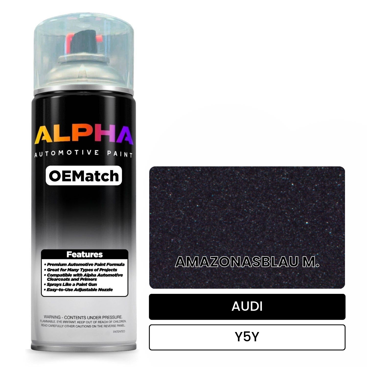 AUDI Amazonas Blue Metallic Y5Y OEMatch Spraycan