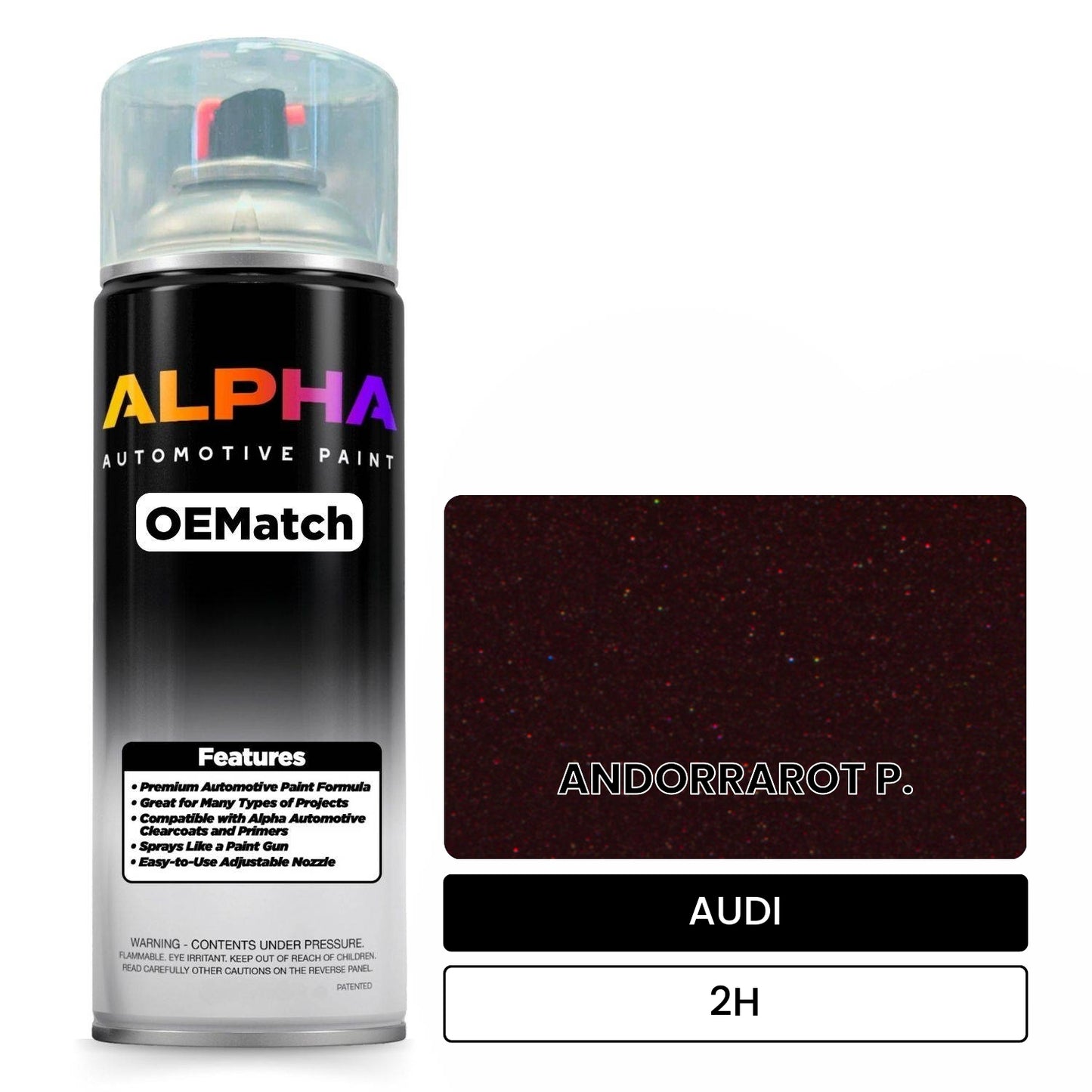 AUDI Andorra Red 2H OEMatch Spraycan