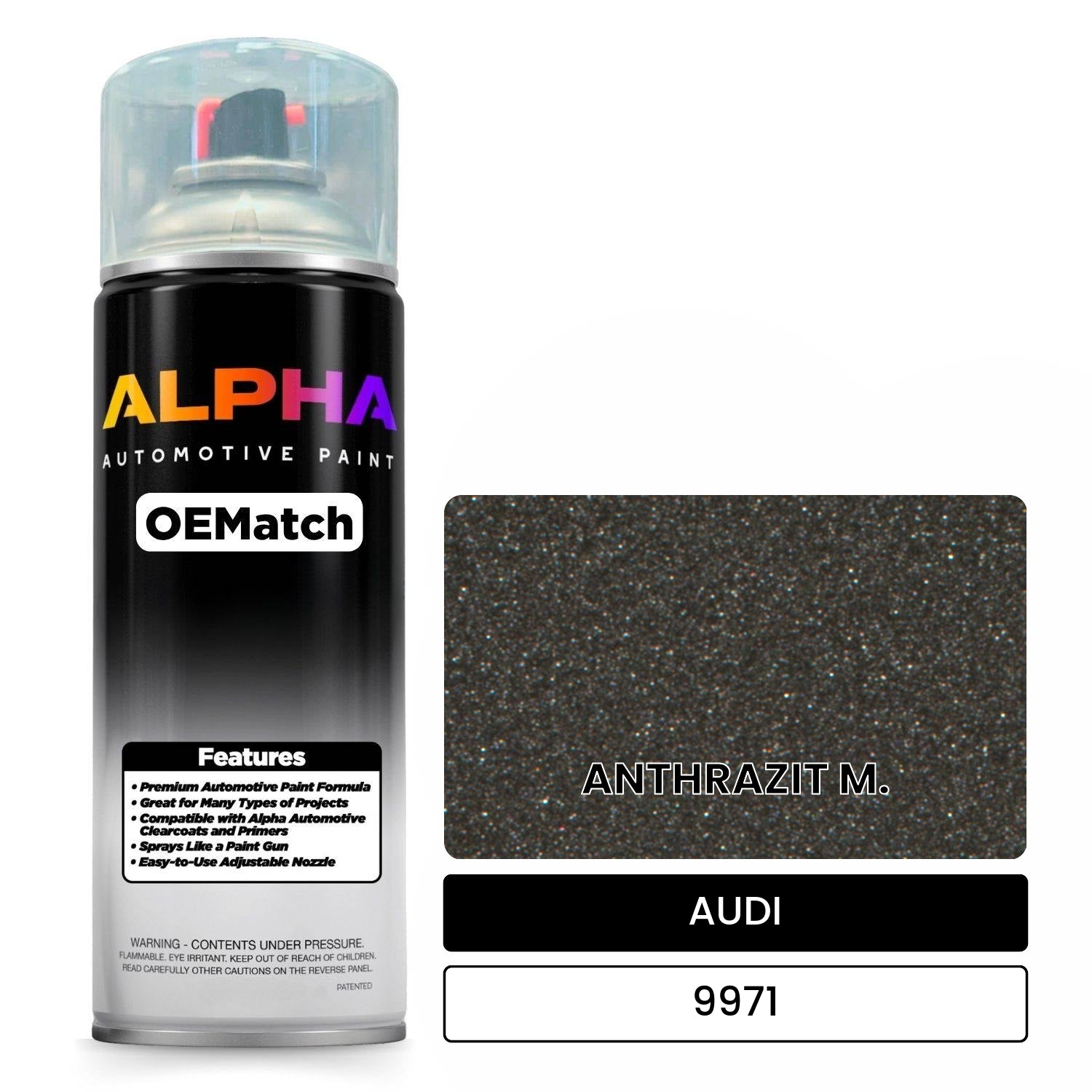 AUDI Anthracite Metallic 9971 OEMatch Spraycan