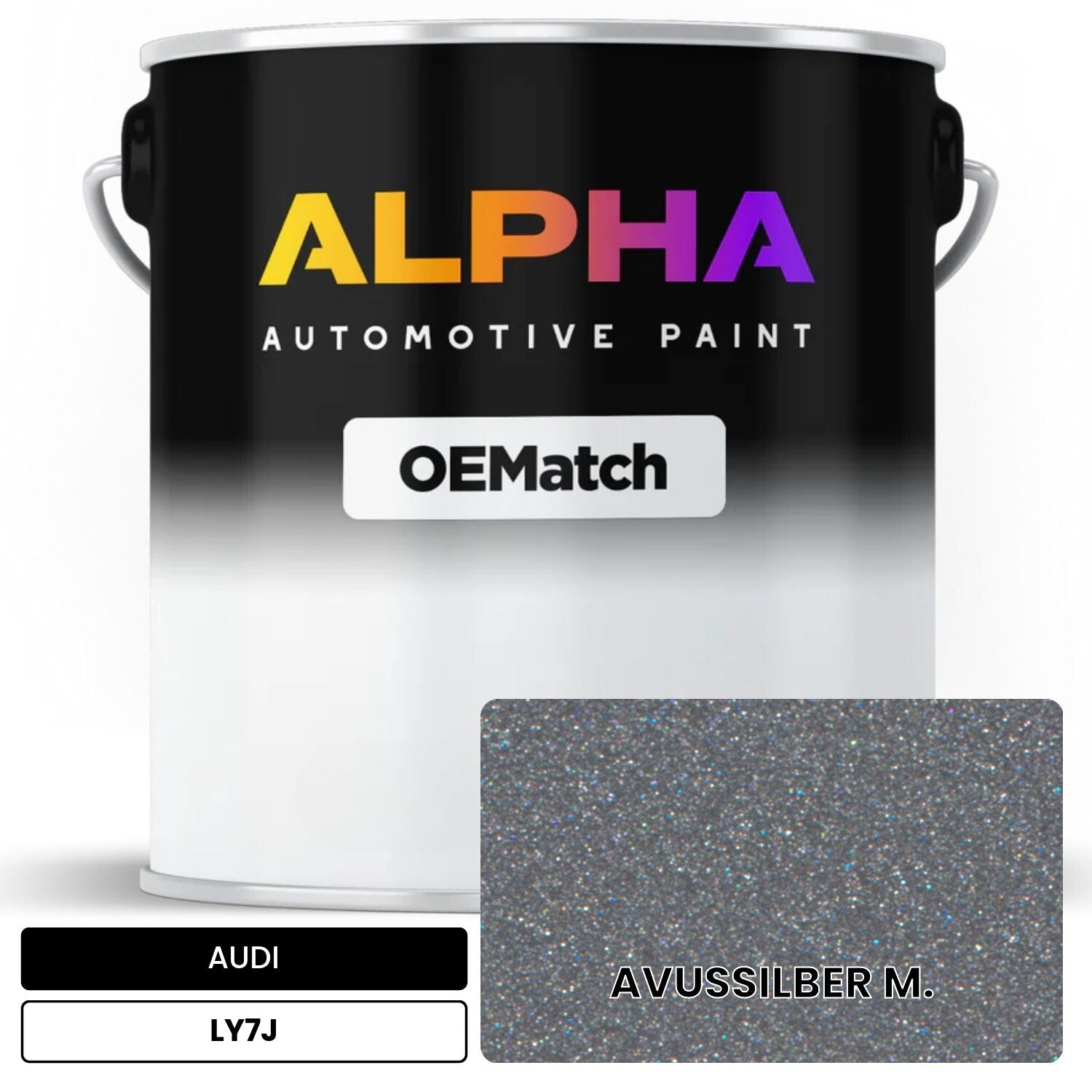 AUDI Avus Silver Metallic LY7J OEMatch Basecoat