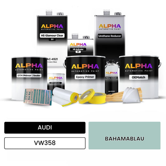 AUDI Bahama Blue VW358 OEMatch Vehicle Paint Kit