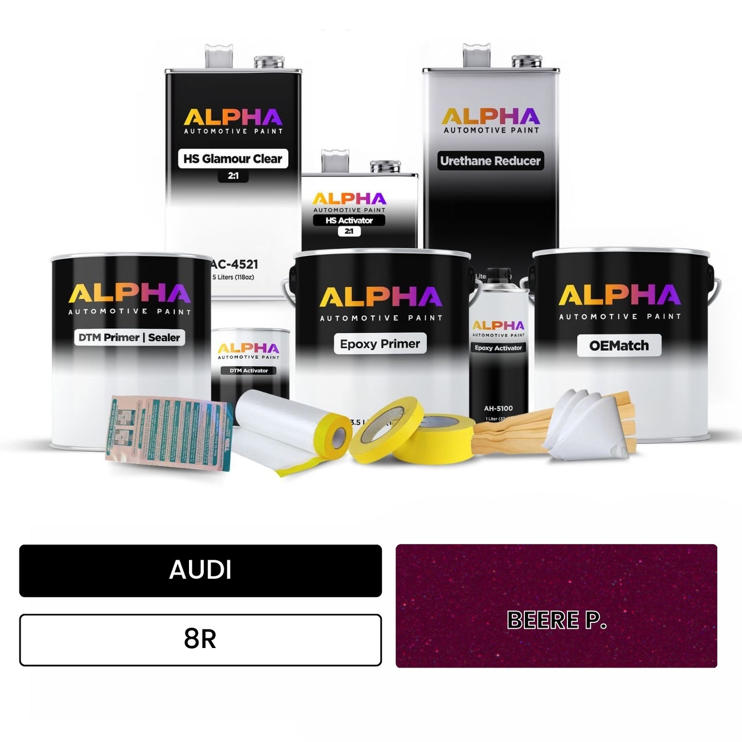 AUDI Berry Pearl 8R OEMatch Vehicle Paint Kit