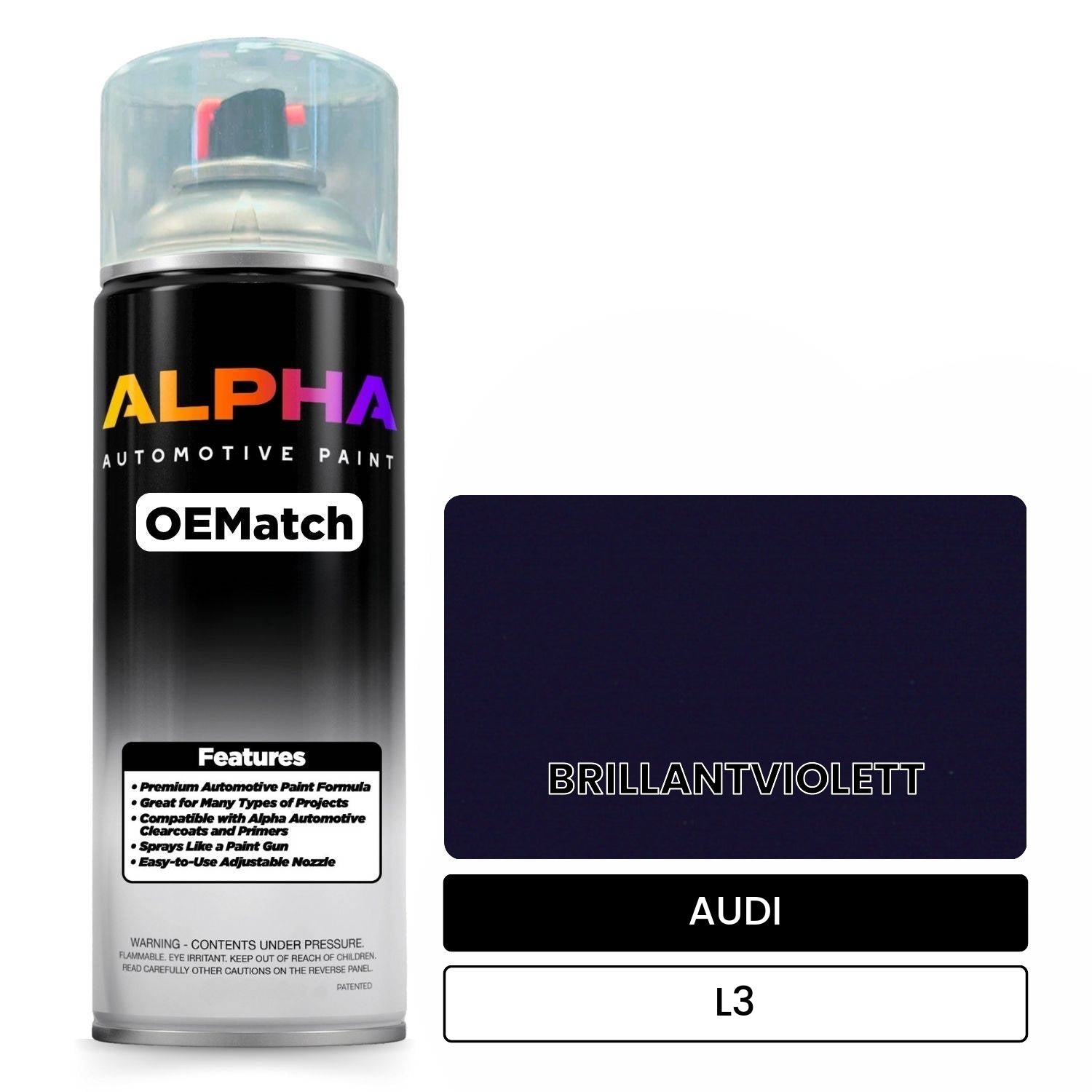 AUDI Brilliant Violet L3 OEMatch Spraycan