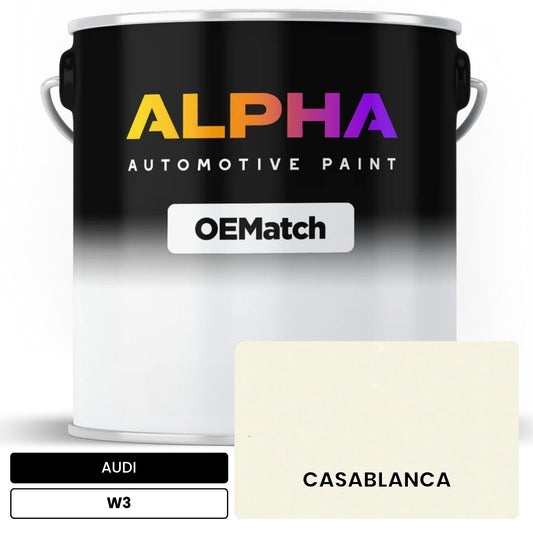 AUDI Casablanca White W3 OEMatch Basecoat