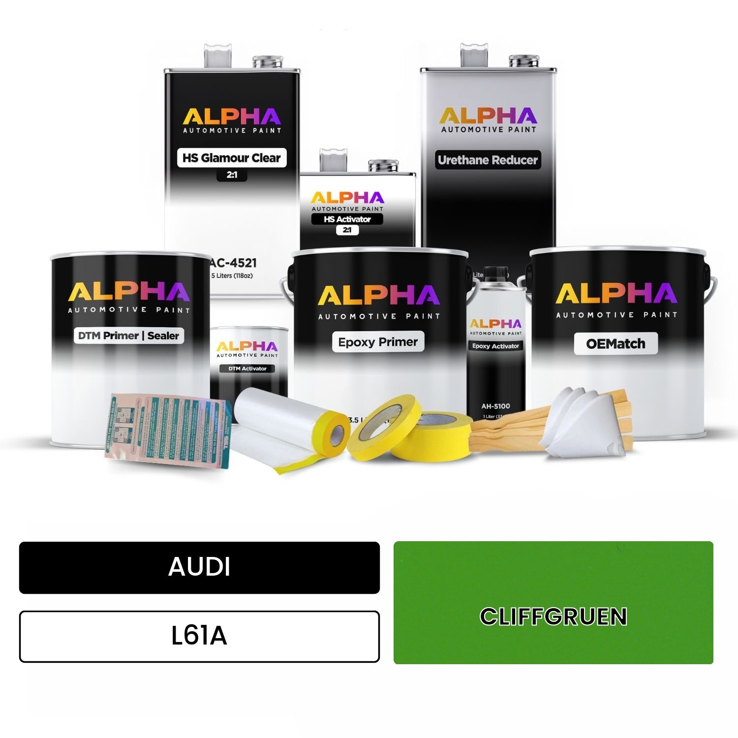 AUDI Cliff Green L61A OEMatch Vehicle Paint Kit