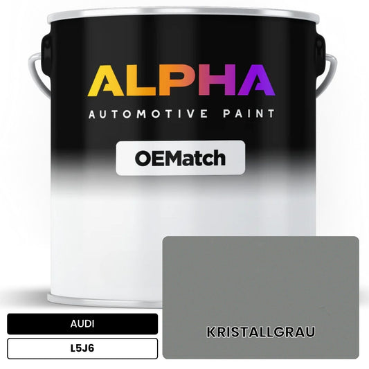 AUDI Crystal Gray L5J6 OEMatch Basecoat