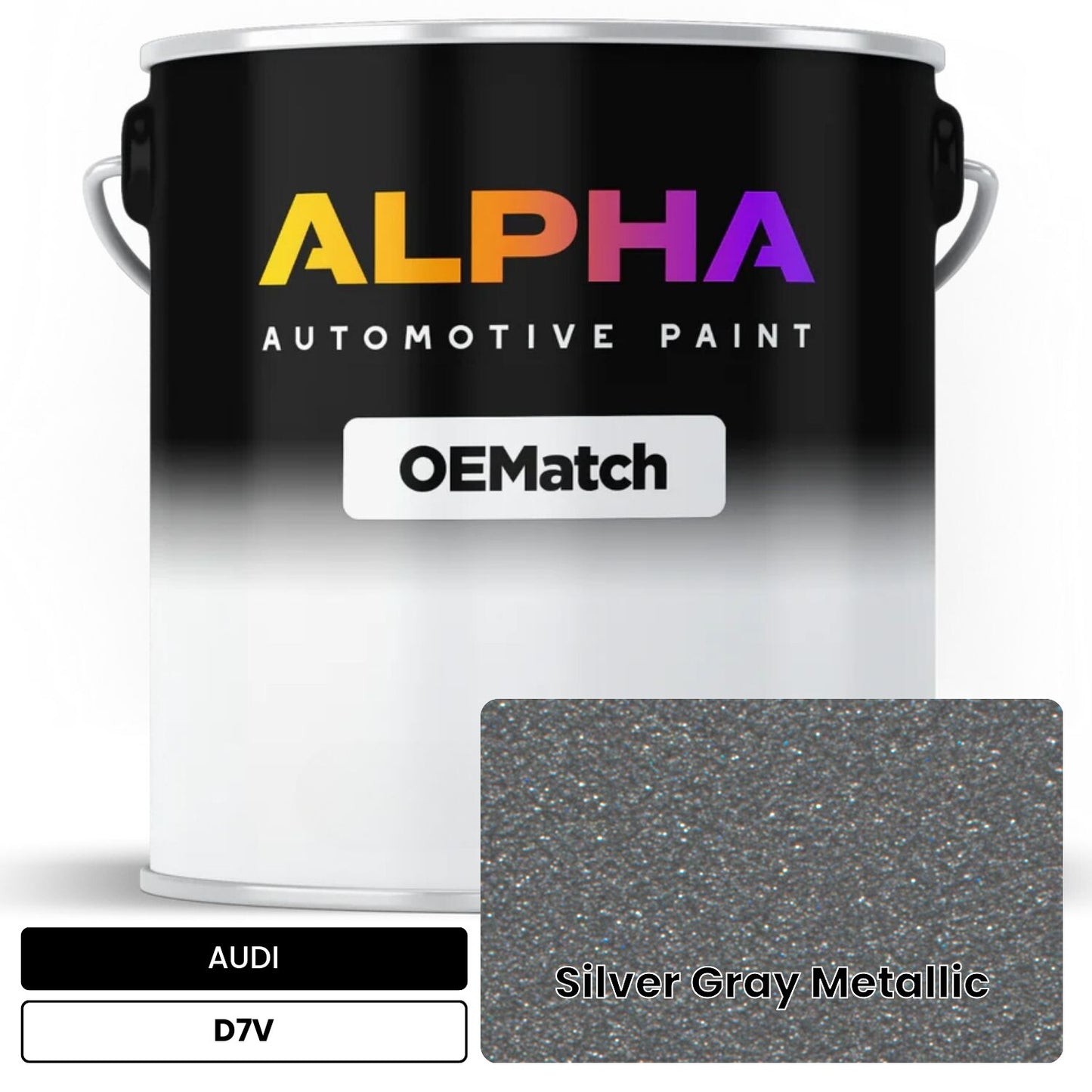 AUDI Silver Gray Metallic D7V OEMatch Basecoat