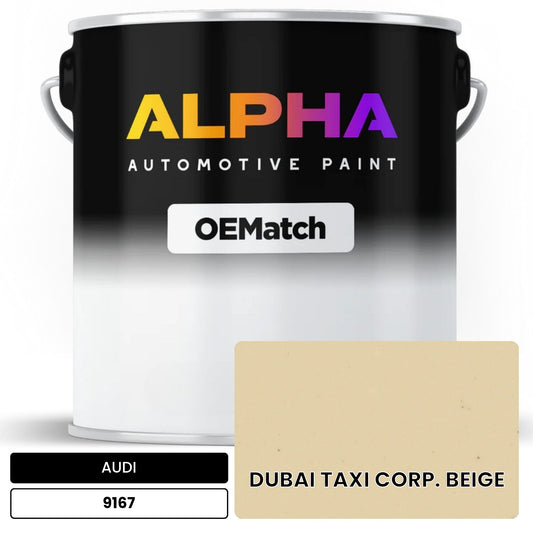AUDI Dubai Taxi Corp. Beige 9167 OEMatch Basecoat