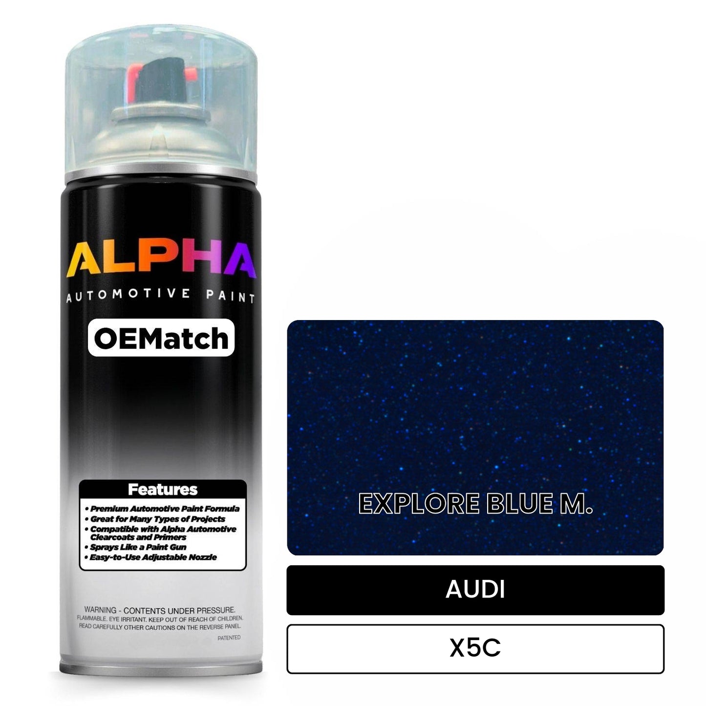 AUDI Explore Blue Metallic X5C OEMatch Spraycan