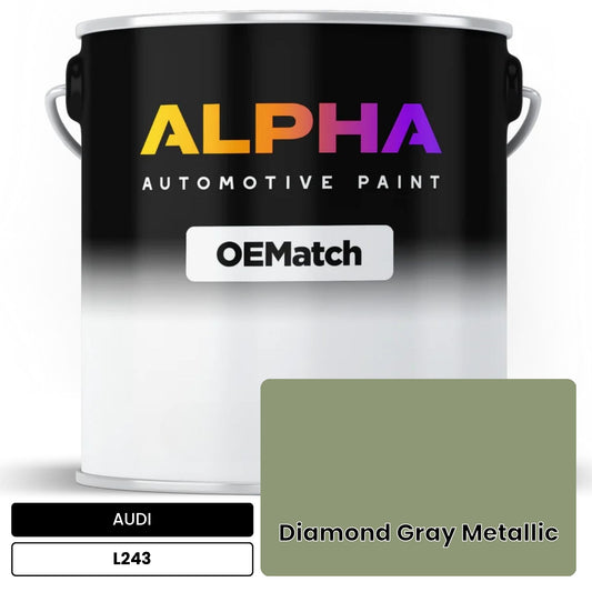 AUDI Diamond Gray Metallic L243 OEMatch Basecoat