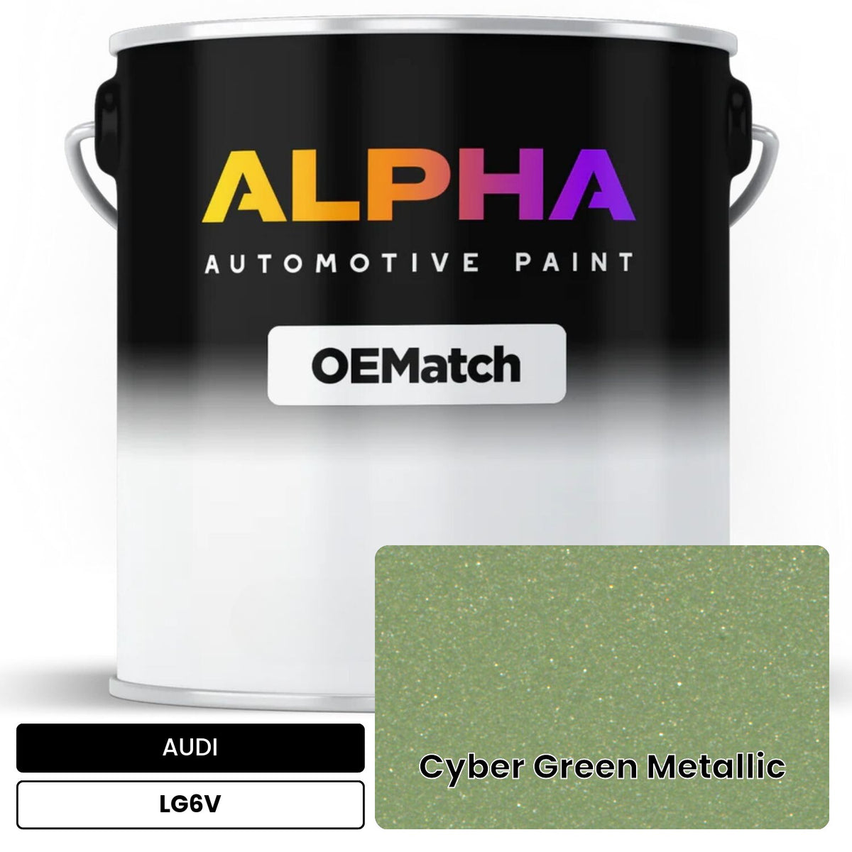AUDI Cyber Green Metallic LG6V OEMatch Basecoat