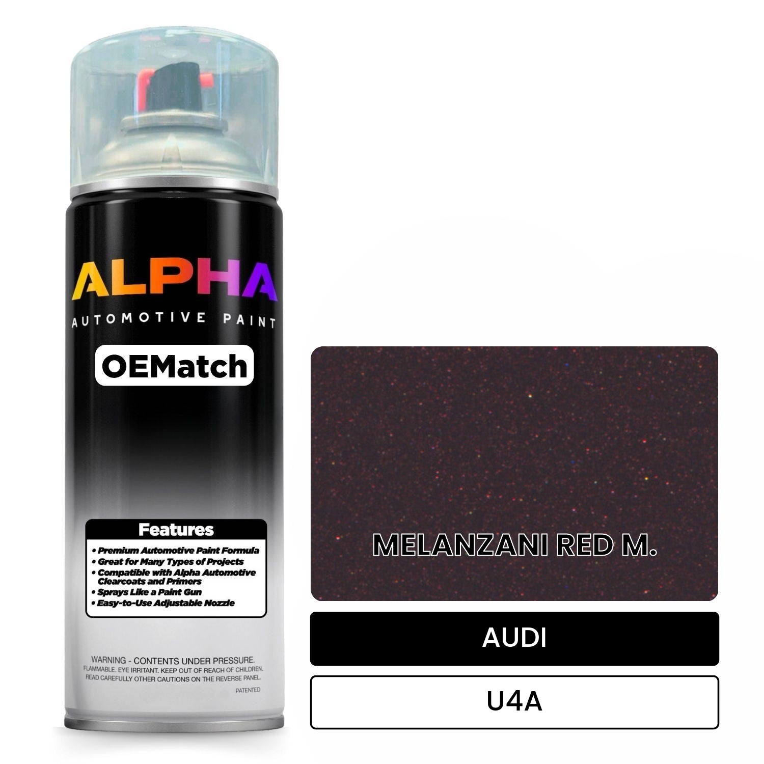 AUDI Melanzani Red U4A OEMatch Spraycan