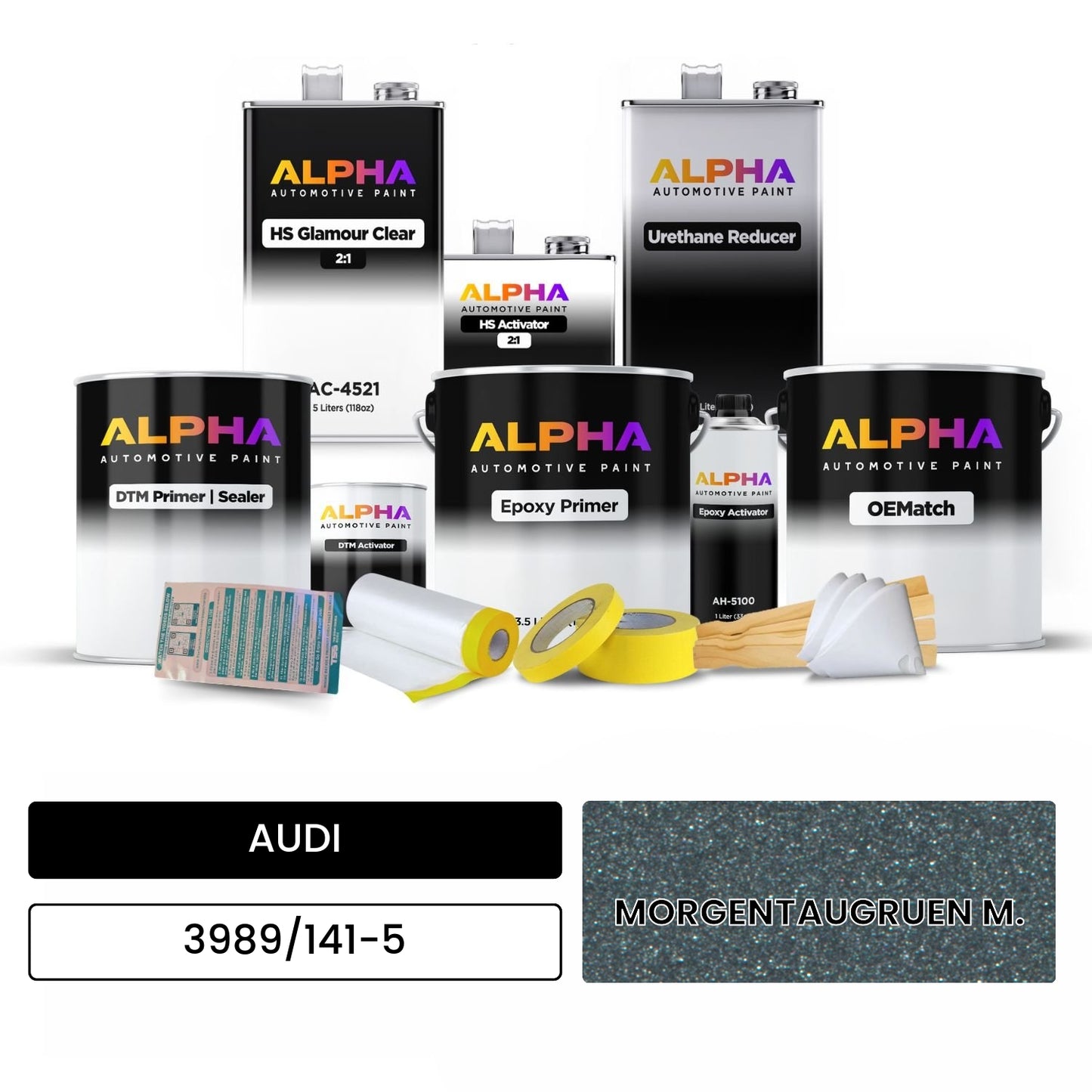 AUDI Morning Dew Metallic 3989/141-5 OEMatch Vehicle Paint Kit