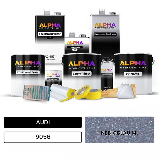 AUDI Nebio Blue Metallic 9056 OEMatch Vehicle Paint Kit