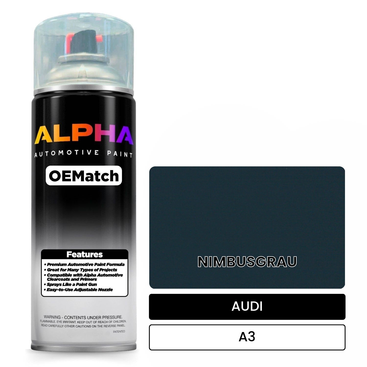 AUDI Nimbus Gray A3 OEMatch Spraycan