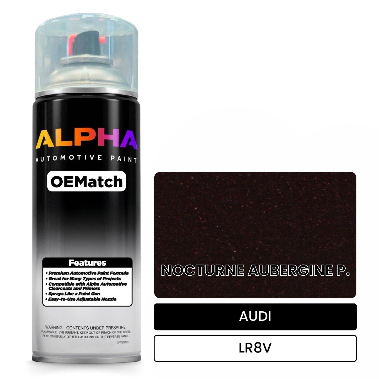 AUDI Nocturne Aubergine LR8V OEMatch Spraycan
