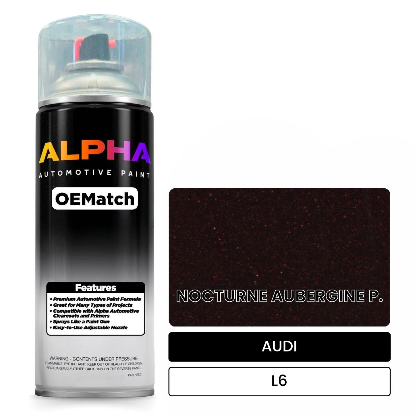 AUDI Nocturne Aubergine Pearl L6 OEMatch Spraycan